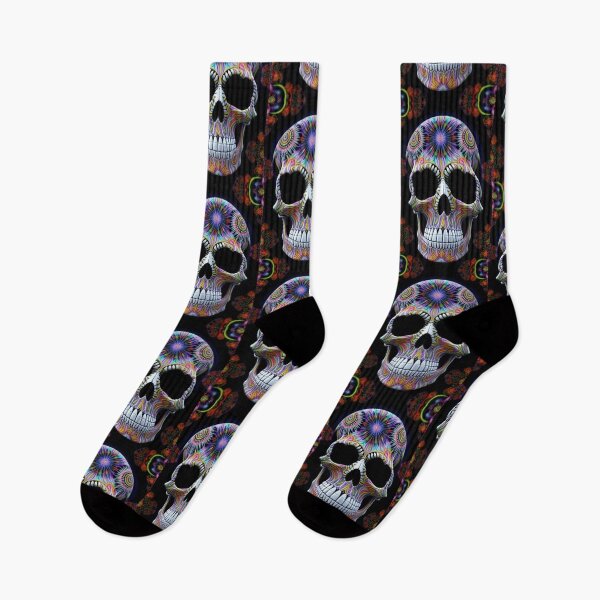 Item preview, Classic Grunge Floral Sugar Skull designed and sold by TheDarkWardrobe.