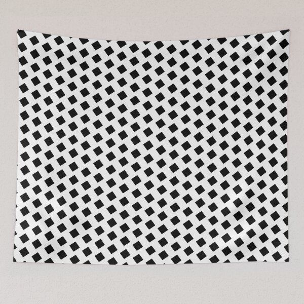Item preview, Black Square Checkered Icon Framework White Checkerboard Lattice  designed and sold by Alchemy-A-La-G.