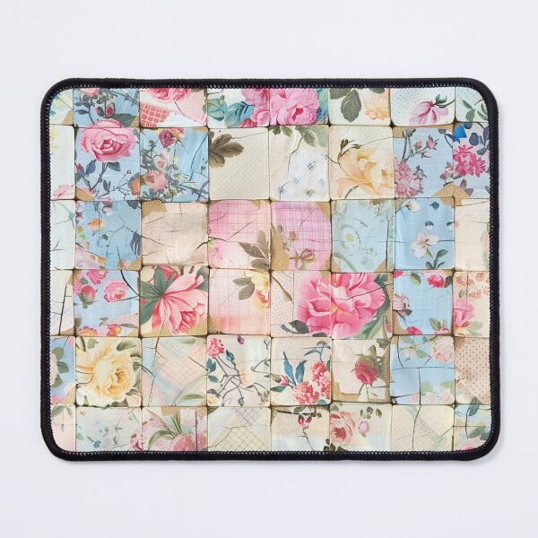 Item preview, Grandmother's Patchwork Quilt Antique Shabby Chic Handmade Needlepoint Style designed and sold by AmandaArcane.