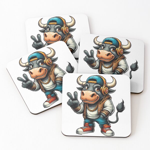 Item preview, Adorable and cool urban cow designed and sold by ArtandSmile.