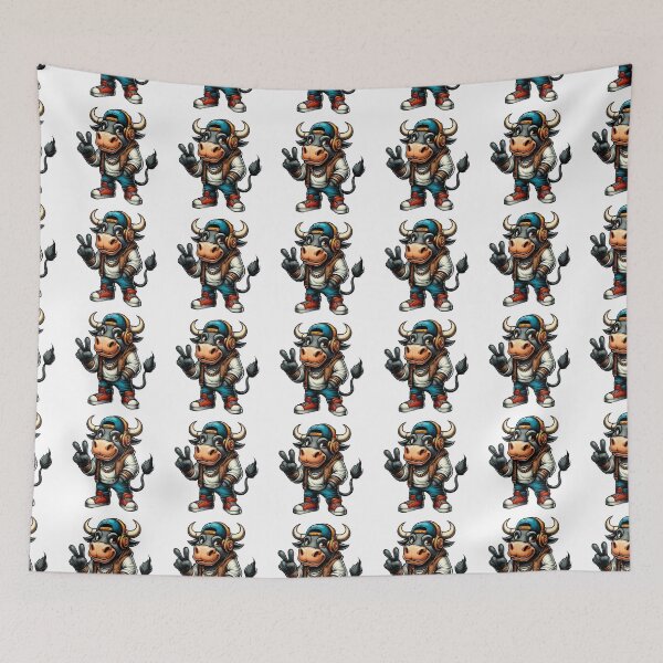 Item preview, Adorable and cool urban cow designed and sold by ArtandSmile.