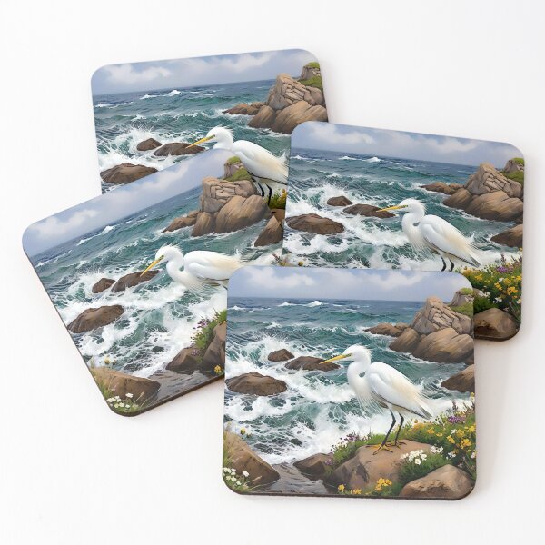 Item preview, Snowy Egret by the Sea designed and sold by Rosalie Scanlon.