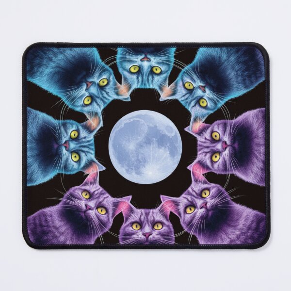 Item preview, Purple cats and the moon designed and sold by Crazy B Loco.