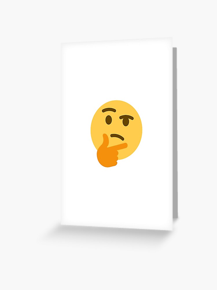 Thinking emoji meme (small) | Greeting Card