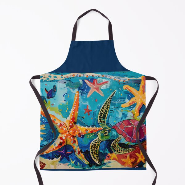 Item preview, Underwater Symphony - Dynamic Sea Turtle Amidst Vibrant Marine Life Abstract Digital Art designed and sold by OlfactoART Studio.