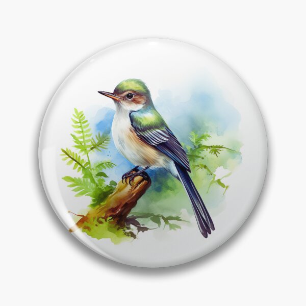 Item preview, Watercolor Acadian Flycatcher Bird designed and sold by TheAnimalZ00.