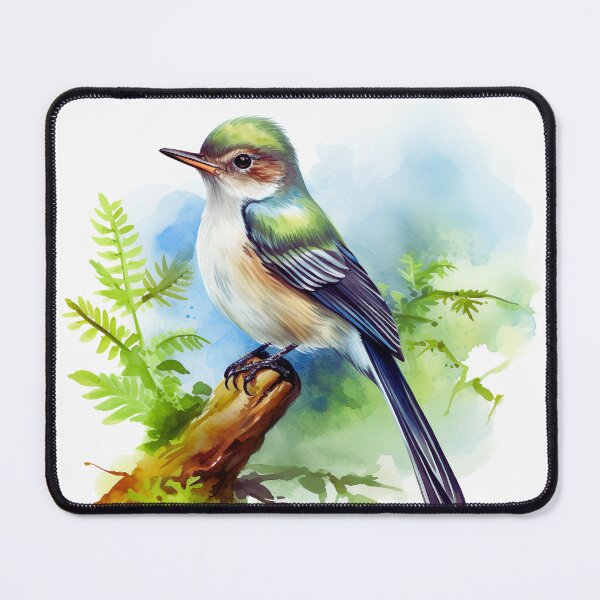 Item preview, Watercolor Acadian Flycatcher Bird designed and sold by TheAnimalZ00.