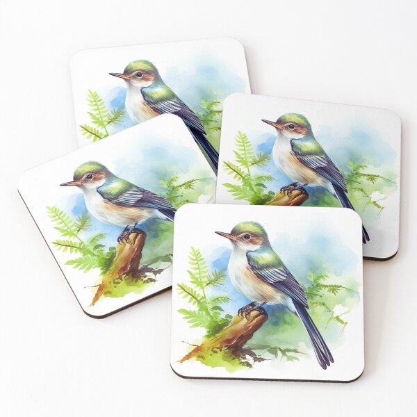 Item preview, Watercolor Acadian Flycatcher Bird designed and sold by TheAnimalZ00.