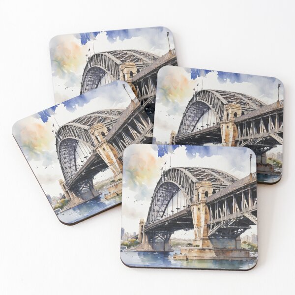 Item preview, Sydney Harbour Bridge Watercolor Art designed and sold by ArtsyTeegee.