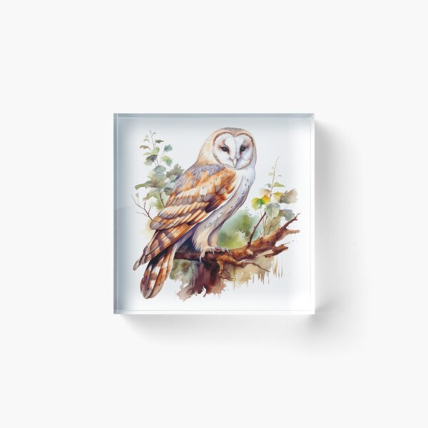 Item preview, Watercolor Barn Owl designed and sold by TheAnimalZ00.