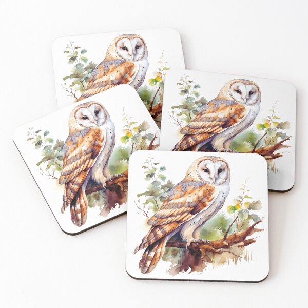 Item preview, Watercolor Barn Owl designed and sold by TheAnimalZ00.
