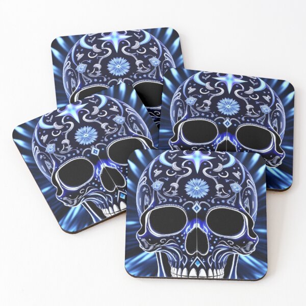 Item preview, Classic Ice Blue Crystals Skull  designed and sold by TheDarkWardrobe.