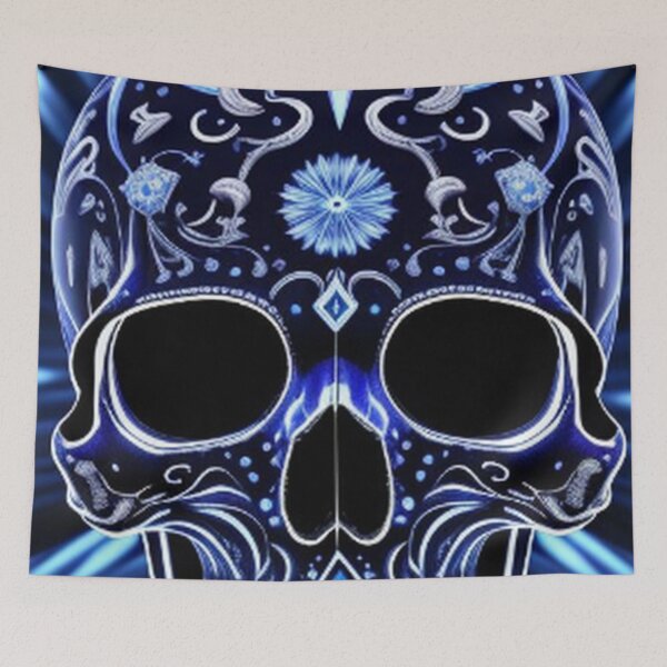 Item preview, Classic Ice Blue Crystals Skull  designed and sold by TheDarkWardrobe.