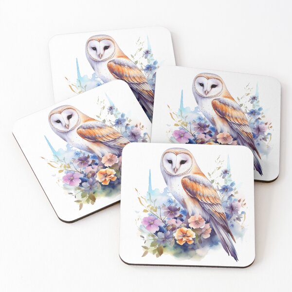 Item preview, Watercolor Barn Owl Floral designed and sold by TheAnimalZ00.