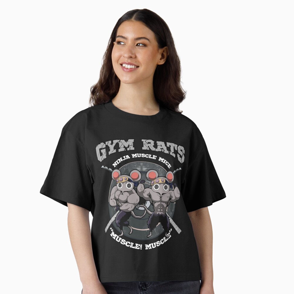 Gym Rats Ninja Muscle Mice Oversized T-Shirt