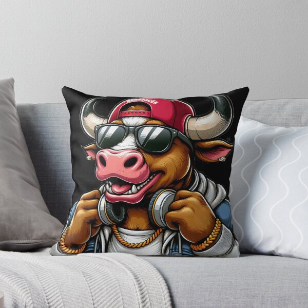 Item preview, Cool urban bull rapper cartoon designed and sold by ArtandSmile.