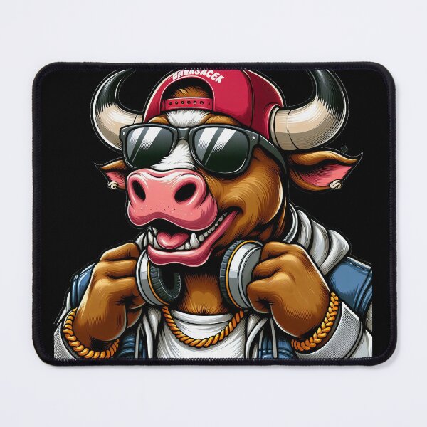 Item preview, Cool urban bull rapper cartoon designed and sold by ArtandSmile.