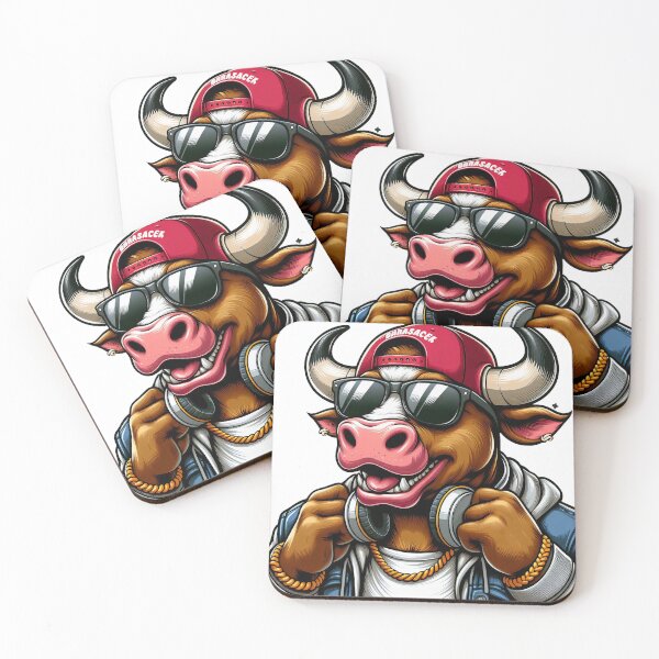 Item preview, Cool urban bull rapper cartoon designed and sold by ArtandSmile.