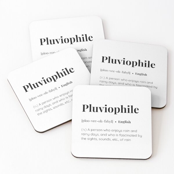 Item preview, Pluviophile english word meaning designed and sold by SimplyMots.