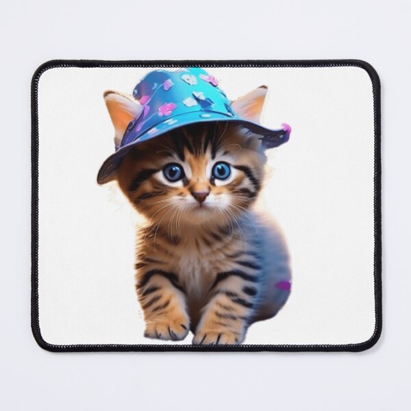 Item preview, Kitten with colorful fisherman hat designed and sold by Magic3D.