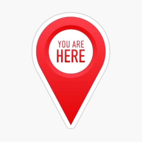 Item preview, You Are Here (red) Sticker designed and sold by Trialloja.
