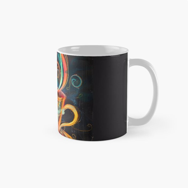Item preview, Radiant Brew- Vibrant Swirls of Color Rise from Steaming Coffee Cup Expressive Brushstrokes designed and sold by OlfactoART Studio.