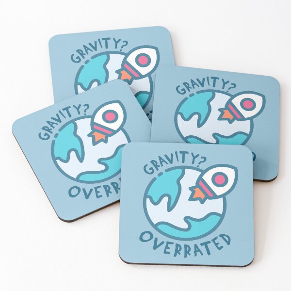 Item preview, Launch Of A Roket From The Earth With Funny Quote Of Gravity Overrated designed and sold by NosandEdgy.