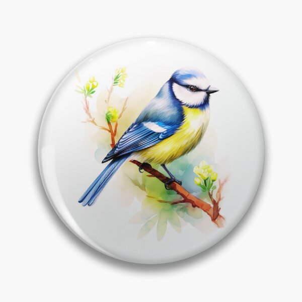 Item preview, Watercolor Eurasian Blue Tit Bird designed and sold by TheAnimalZ00.