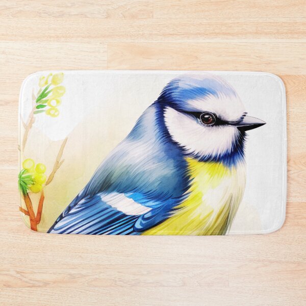 Item preview, Watercolor Eurasian Blue Tit Bird designed and sold by TheAnimalZ00.