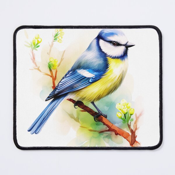 Item preview, Watercolor Eurasian Blue Tit Bird designed and sold by TheAnimalZ00.