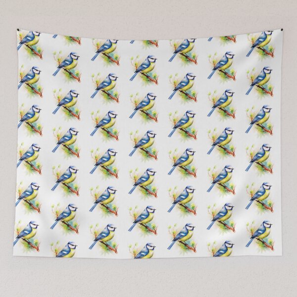 Item preview, Watercolor Eurasian Blue Tit Bird designed and sold by TheAnimalZ00.