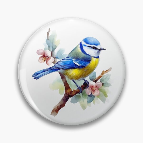 Item preview, Watercolor Eurasian Blue Tit Bird designed and sold by TheAnimalZ00.