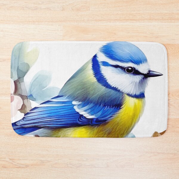 Item preview, Watercolor Eurasian Blue Tit Bird designed and sold by TheAnimalZ00.