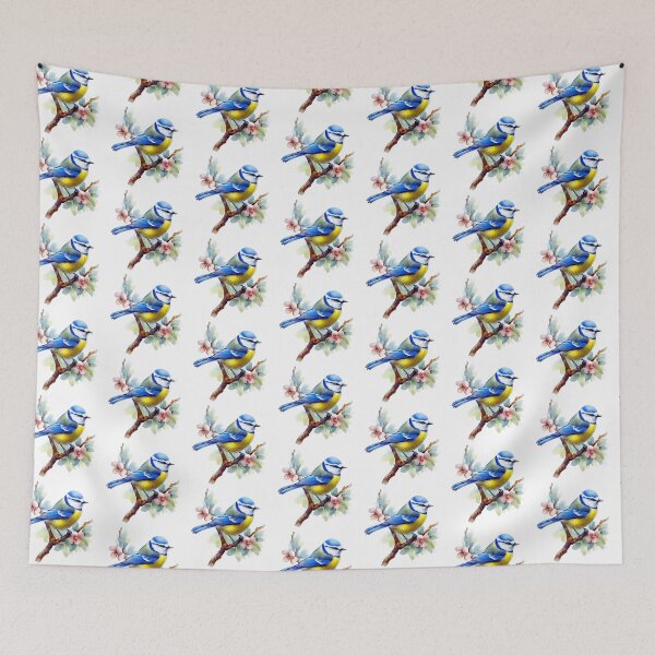 Item preview, Watercolor Eurasian Blue Tit Bird designed and sold by TheAnimalZ00.
