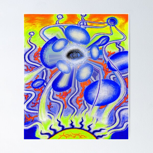 Item preview, ElectricalForceEye-DarkBlue designed and sold by Klaus Bremner (Autotelic Art).
