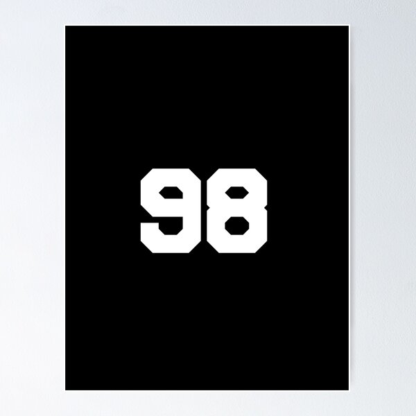 Item preview, 98, Ninety-eight, white, University designed and sold by Numbers-Art.