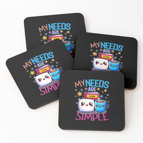 Item preview, My needs are simple, Chocolate book pillow,  designed and sold by antcpjr682.