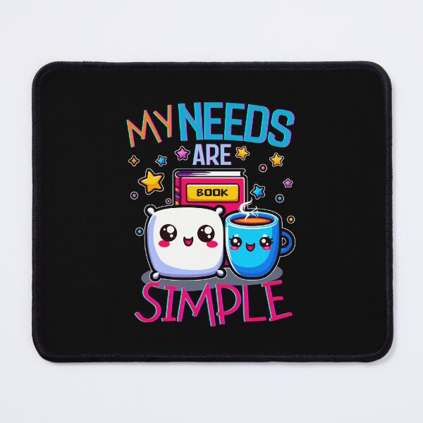 Item preview, My needs are simple, Chocolate book pillow,  designed and sold by antcpjr682.