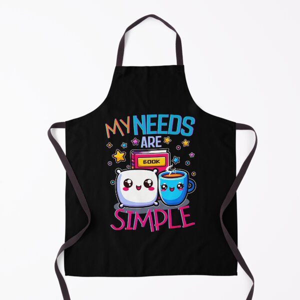 Item preview, My needs are simple, Chocolate book pillow, designed and sold by antcpjr682.