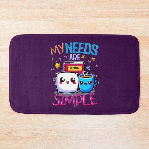 Item preview, My needs are simple, Chocolate book pillow,  designed and sold by antcpjr682.
