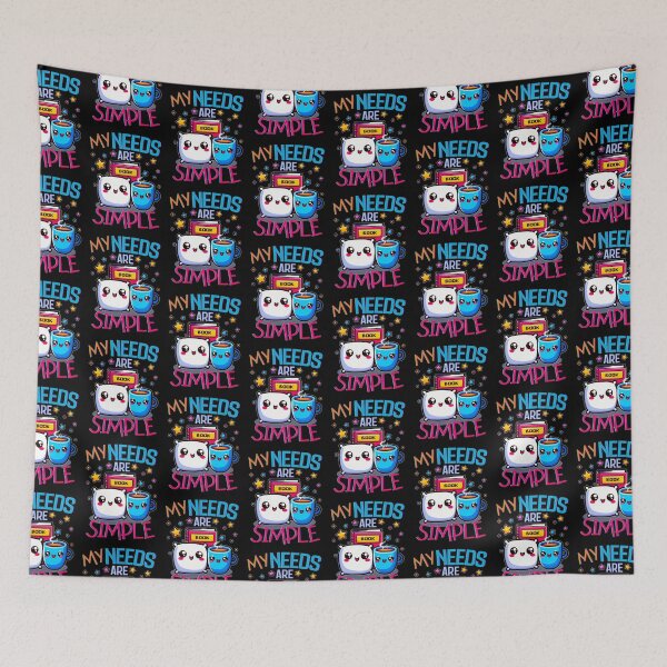 Item preview, My needs are simple, Chocolate book pillow,  designed and sold by antcpjr682.