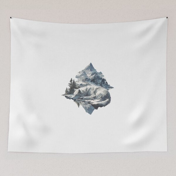 Item preview, Sleepy wolf designed and sold by PurrfectoPrints.