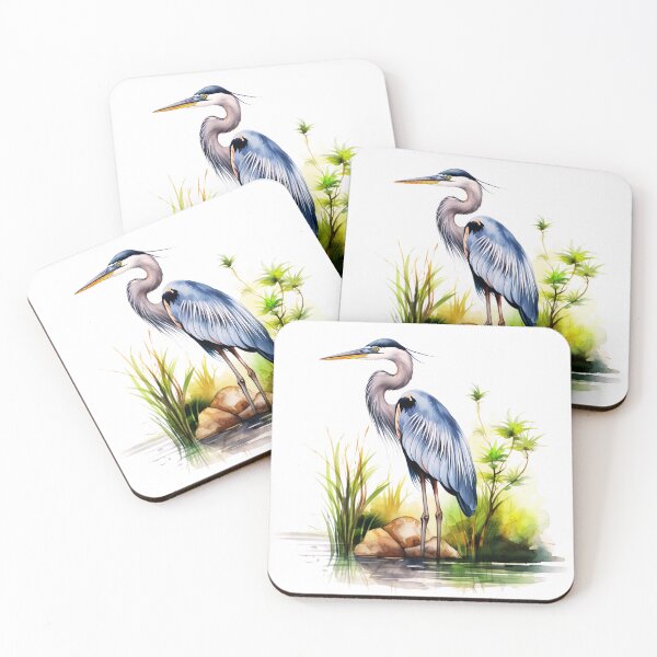 Item preview, Watercolor Blue Heron Bird designed and sold by TheAnimalZ00.