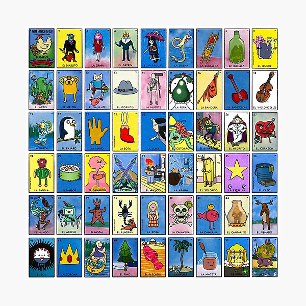 Item preview, Adventure Time Loteria All Cards Square designed and sold by Stineosaur.