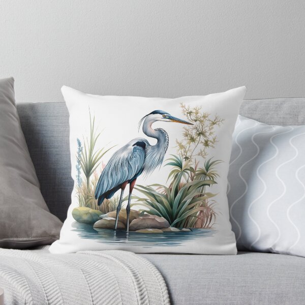 Aperçu de l'œuvre Héron bleu à l'aquarelle créée et vendue par TheAnimalZ00.