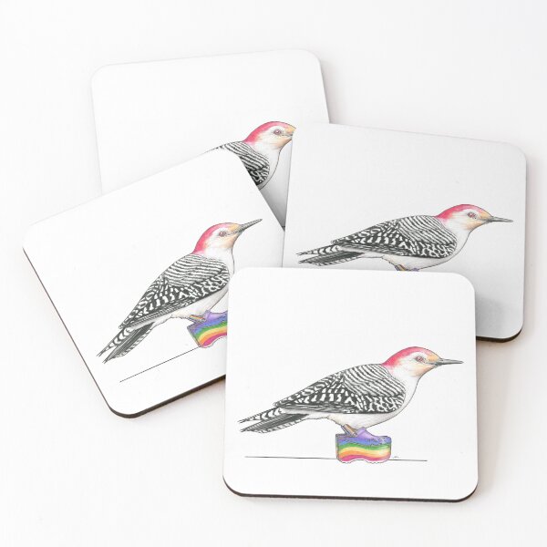 Item preview, Red-bellied Woodpecker in Rainbow Platform Crocs designed and sold by JimsBirds.