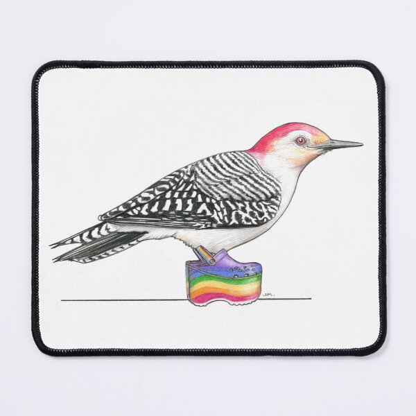 Item preview, Red-bellied Woodpecker in Rainbow Platform Crocs designed and sold by JimsBirds.