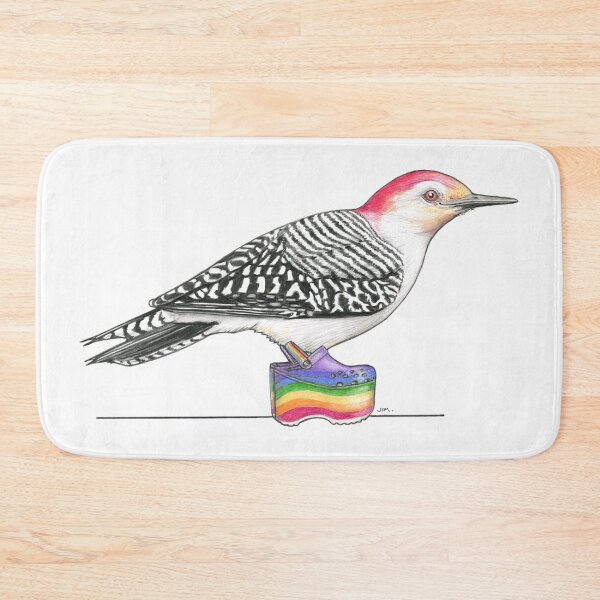 Item preview, Red-bellied Woodpecker in Rainbow Platform Crocs designed and sold by JimsBirds.