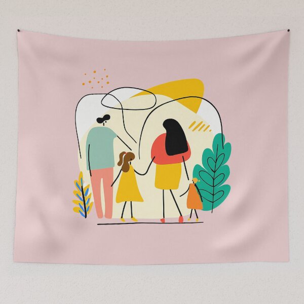 Item preview, Happy family on a holiday designed and sold by mando24895.