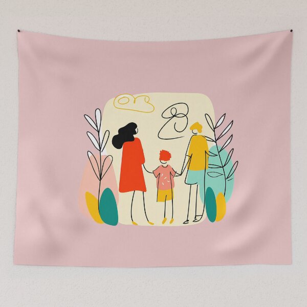 Item preview, Happy family on a beautiful day designed and sold by mando24895.